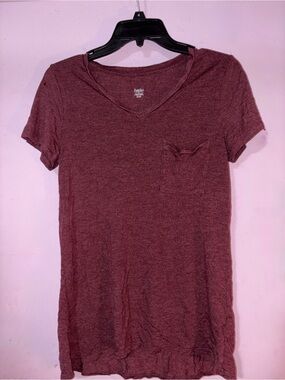Mossimo Supply Co. V-Neck Pocket Tee - Maroon